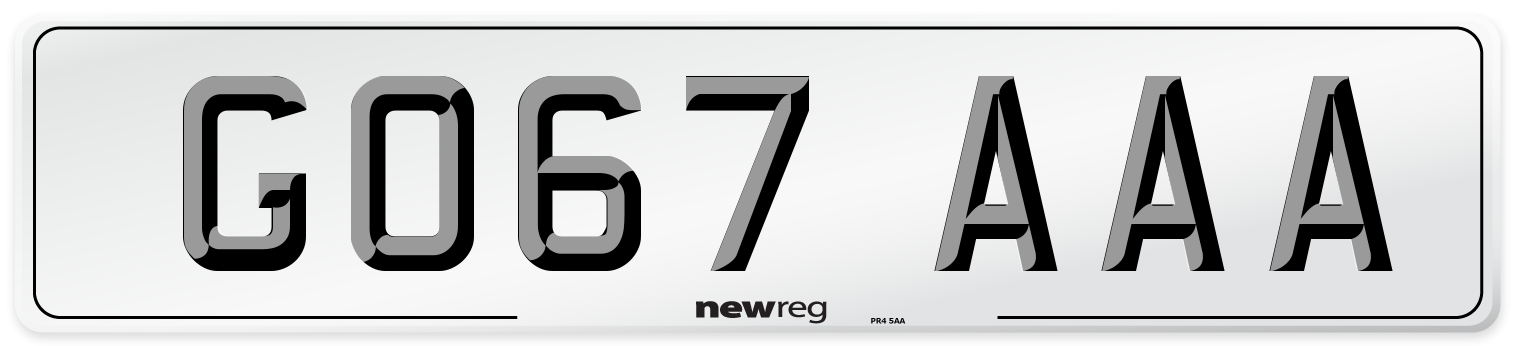 GO67 AAA Number Plate from New Reg